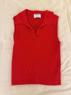 Old Navy Ribbed Sleeveless Polo Tank